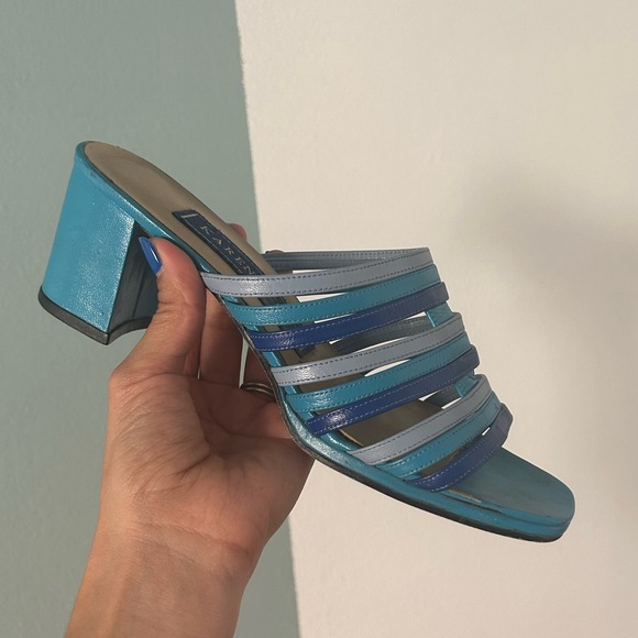 Karen Scott Vintage Y2K Marlo Leather Pointed Toe Stiletto Heels Size 6